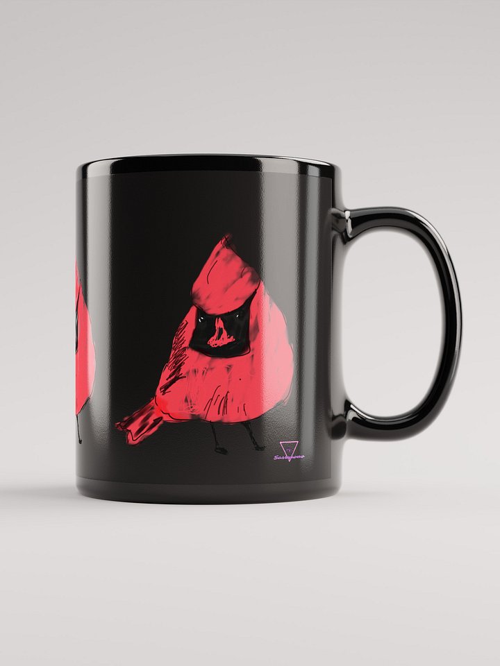 Shirley’s Cardinal Black Glossy Mug product image (2)