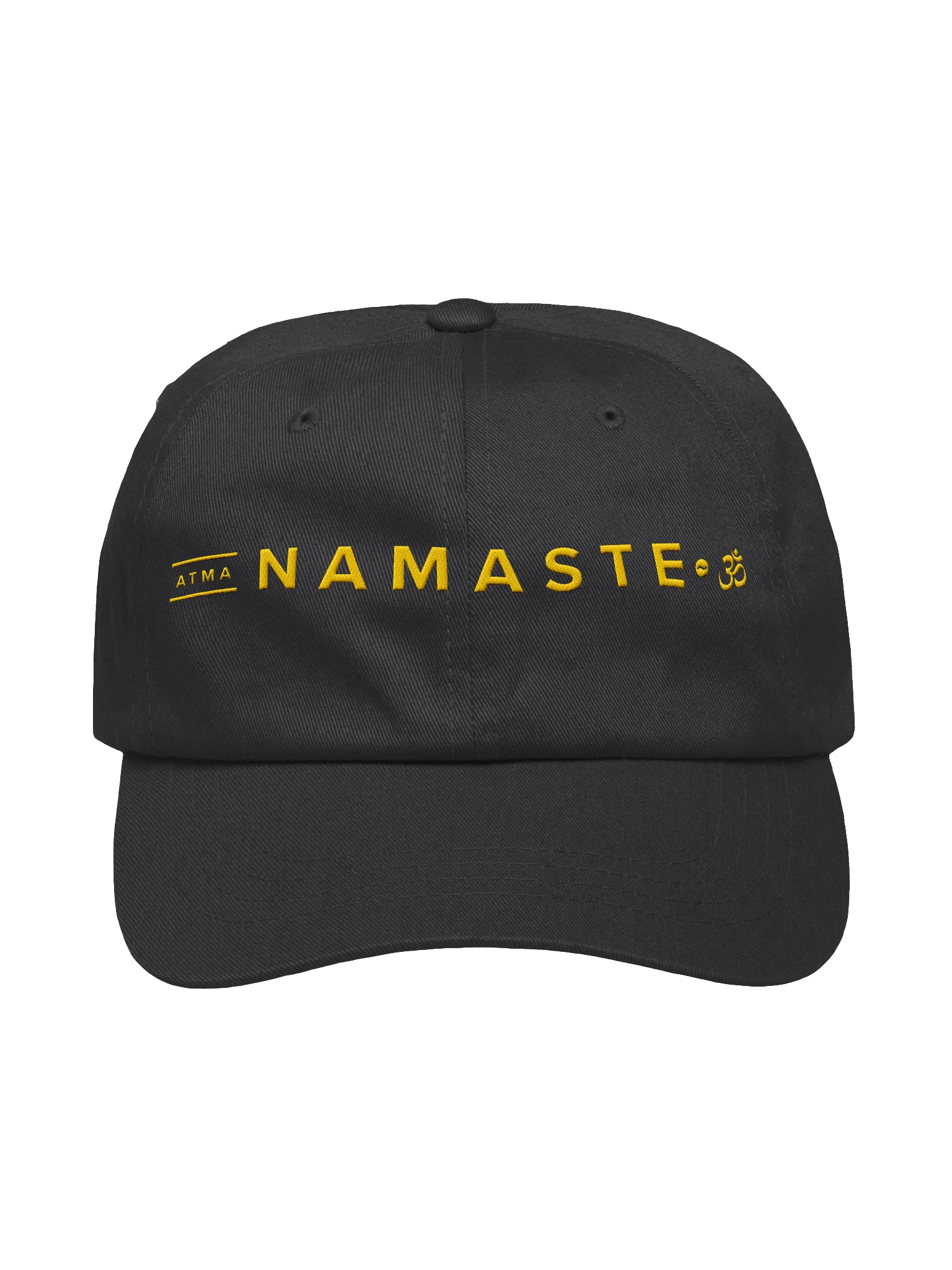 ATMA NAMASTE Dad Hat — Hiwaves Frequency (Black & Yellow) product image (2)