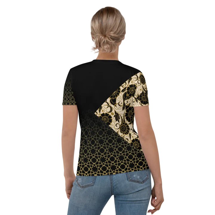 Black And Gold Patterned T-Shirt product image (2)