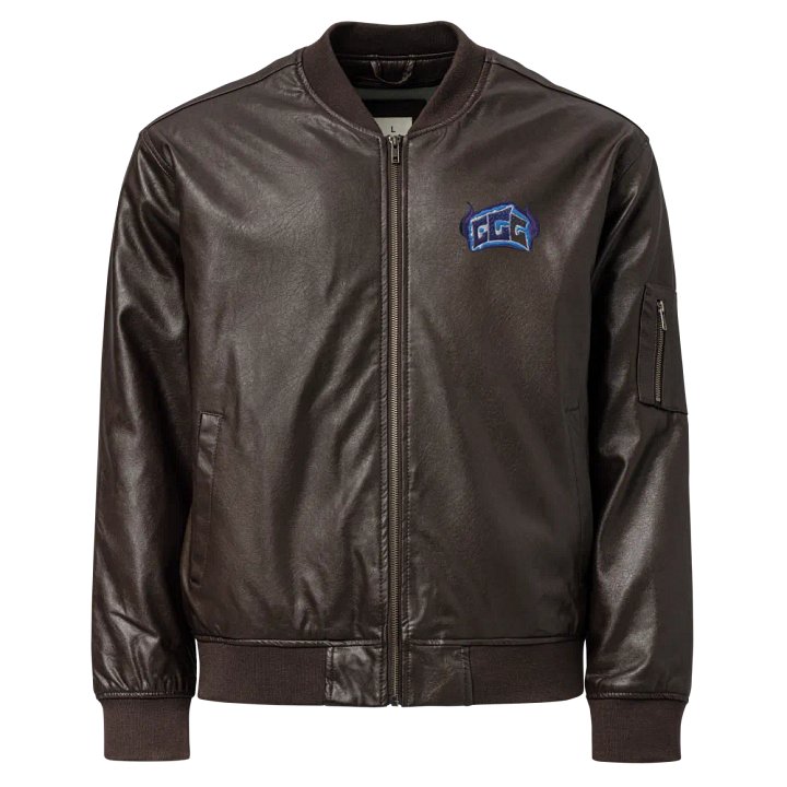 GGG Fire Logo Leather Jacket product image (1)