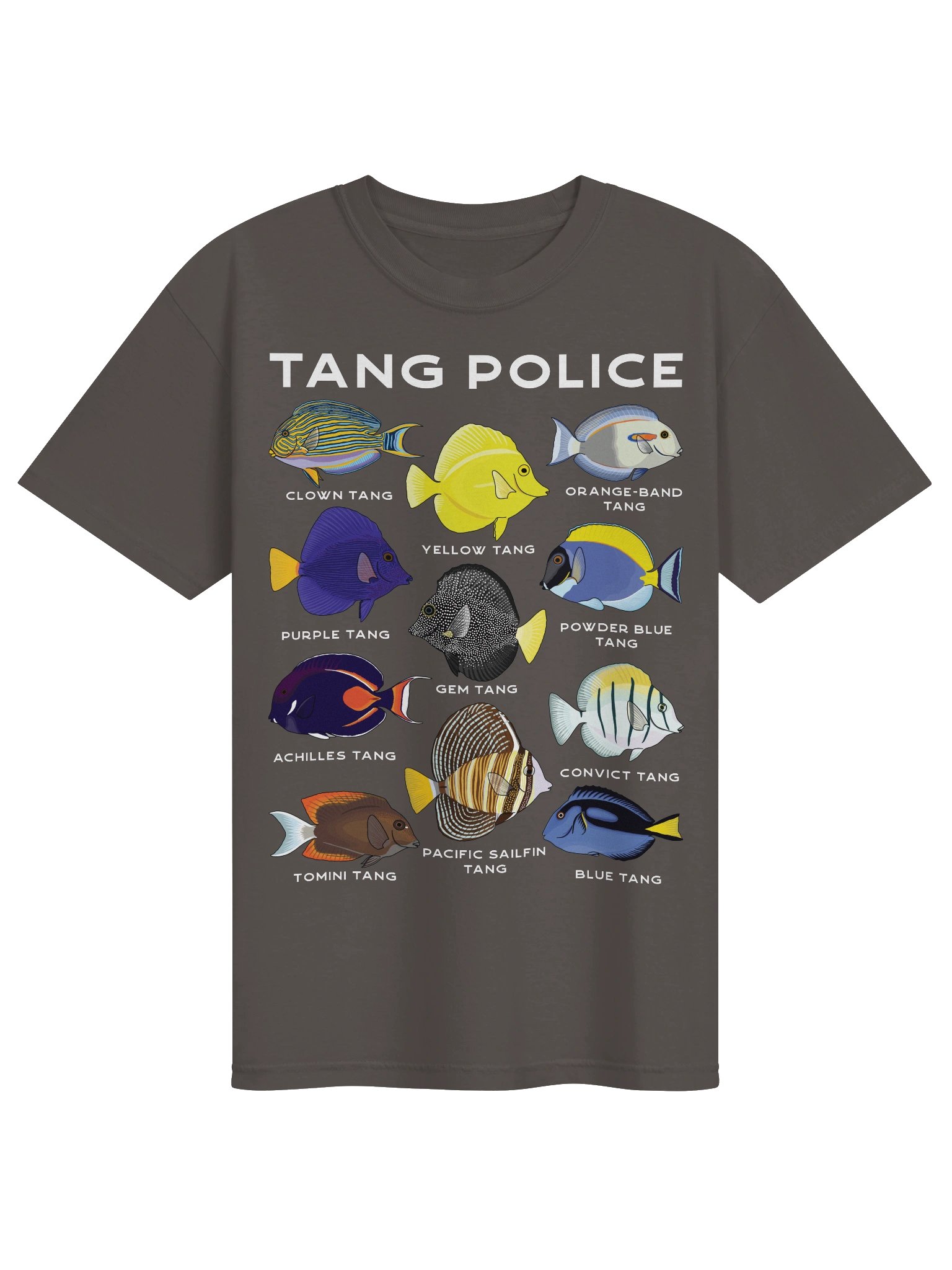 Tang Police(Front Print) T-Shirt for Reef Aquarium Lovers product image (5)