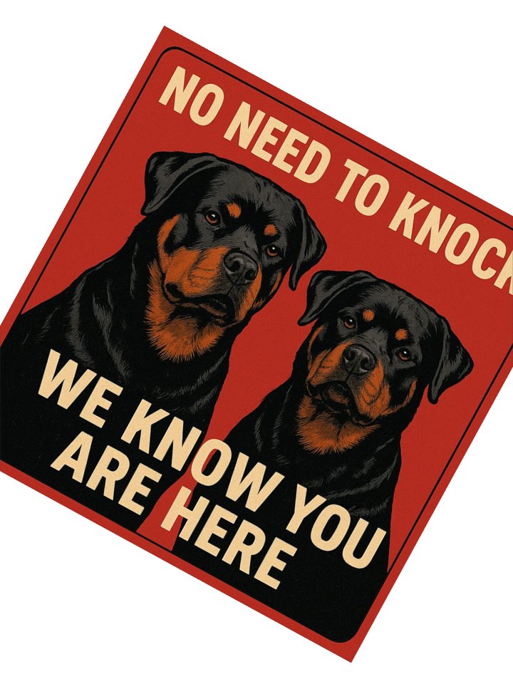 We Know You Are Here - Rottweiler Sticker product image (4)