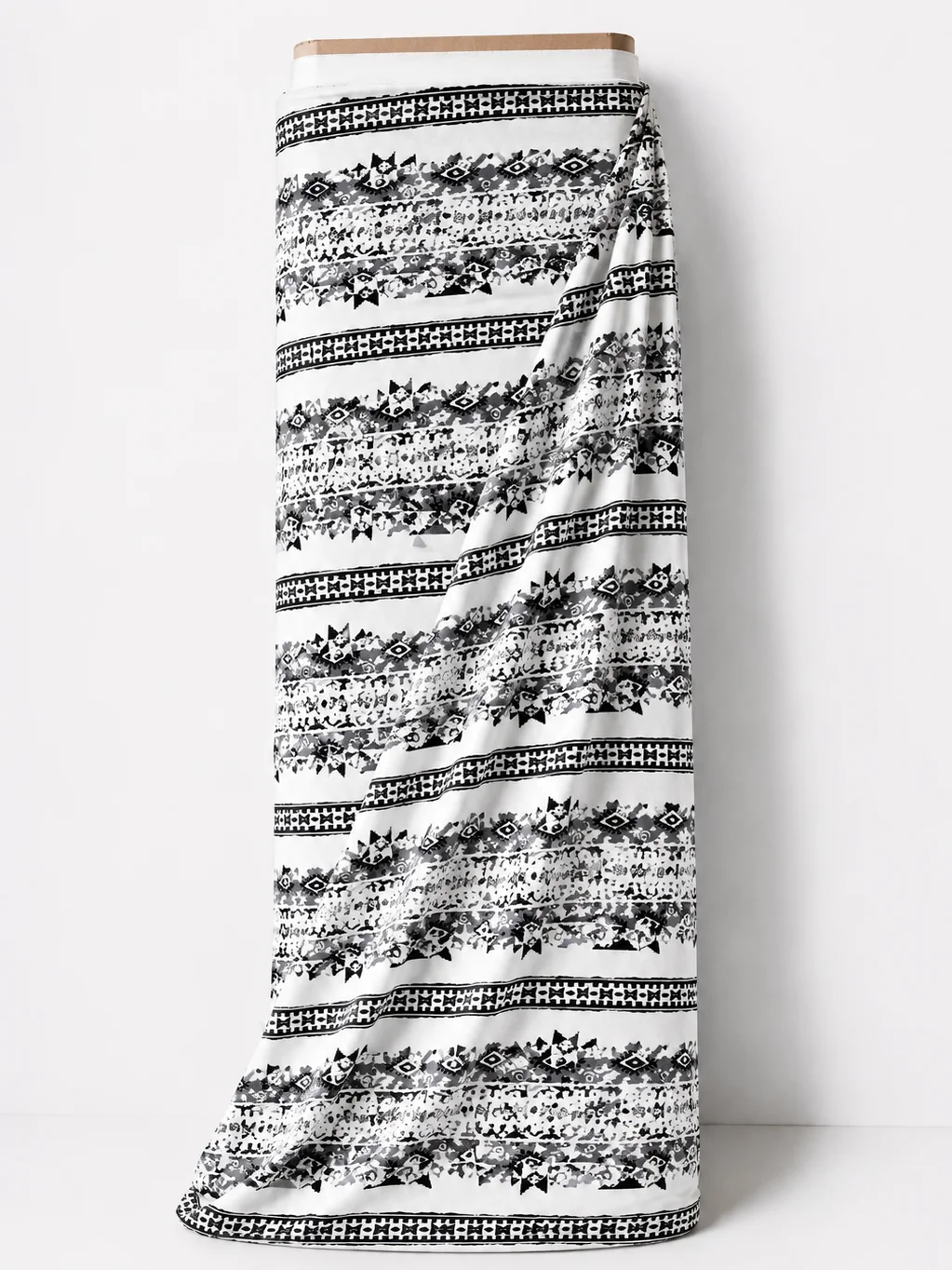 Geometric Black, Grey, White Jersey Fabric product image (2)