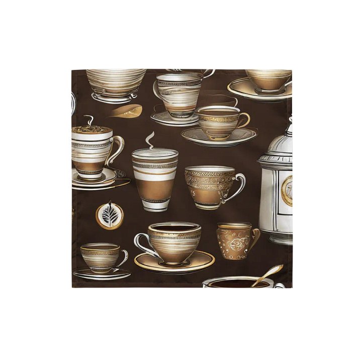 Elegant Coffee Time All-Over Bandana product image (1)