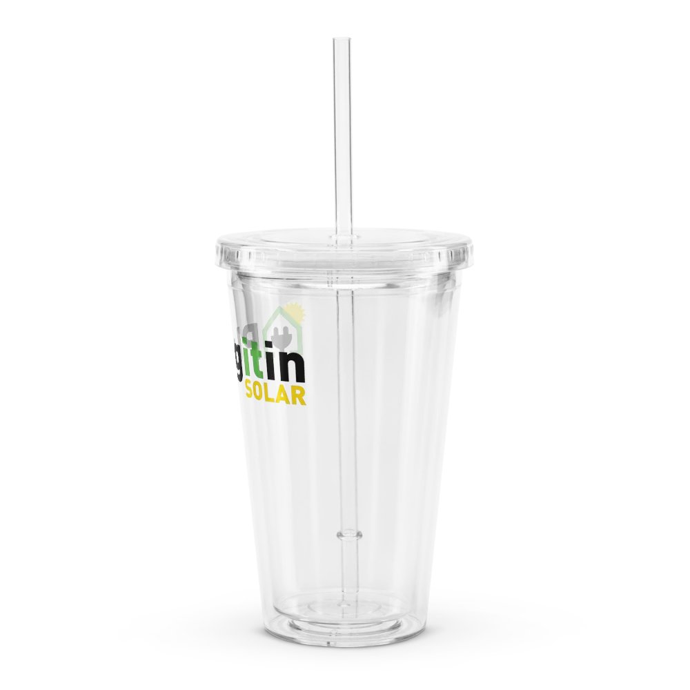 Plug It In Solar High-Quality Clear Plastic Tumbler (16 oz) product image (4)