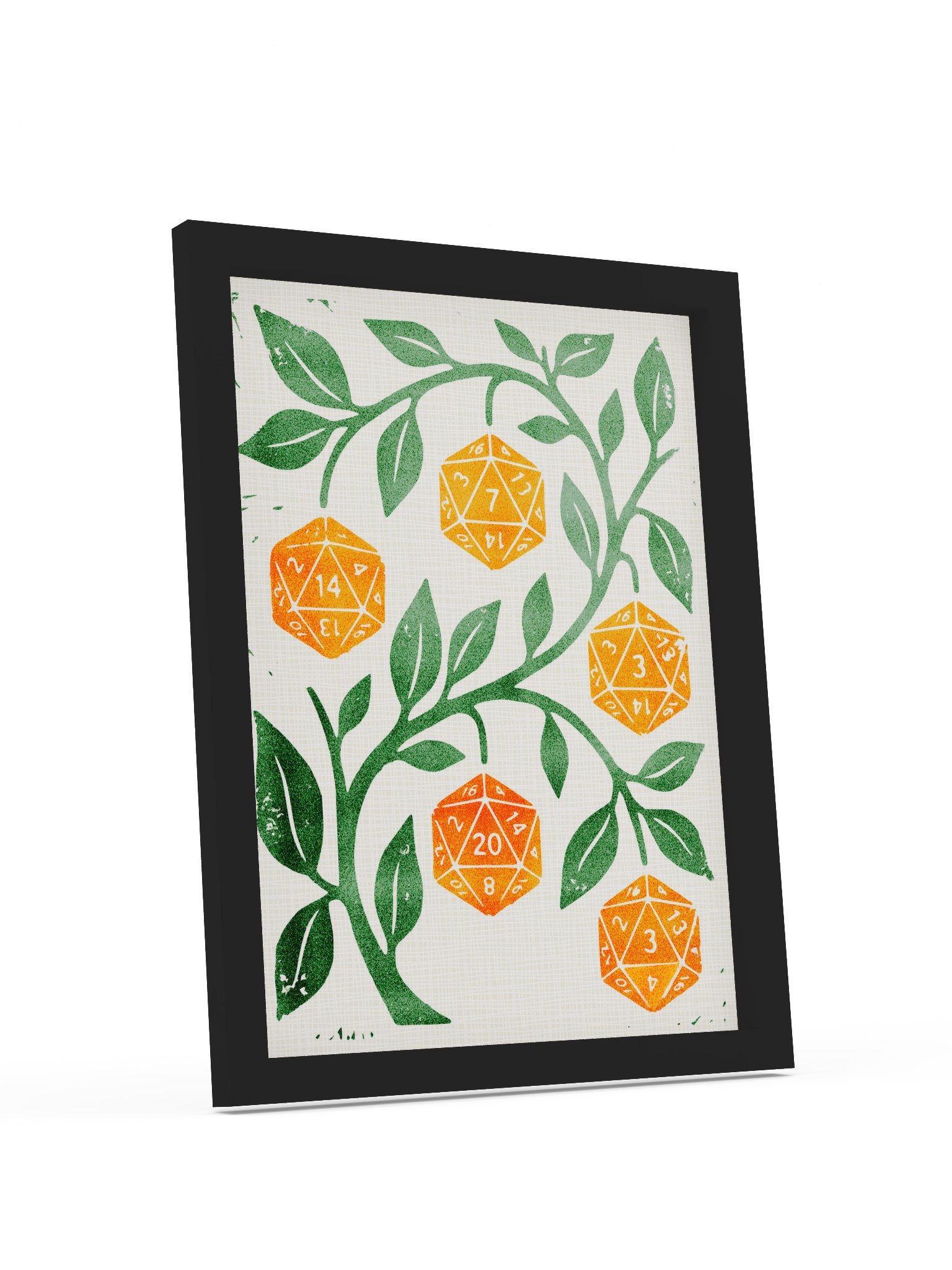 Oranges D20 Botanical Board Game Room Poster - FRAMED product image (4)