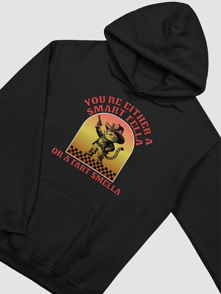 Youre Either A Smart Fella Or A Fart Smella Cat Meow Mischief Hoodie product image (2)