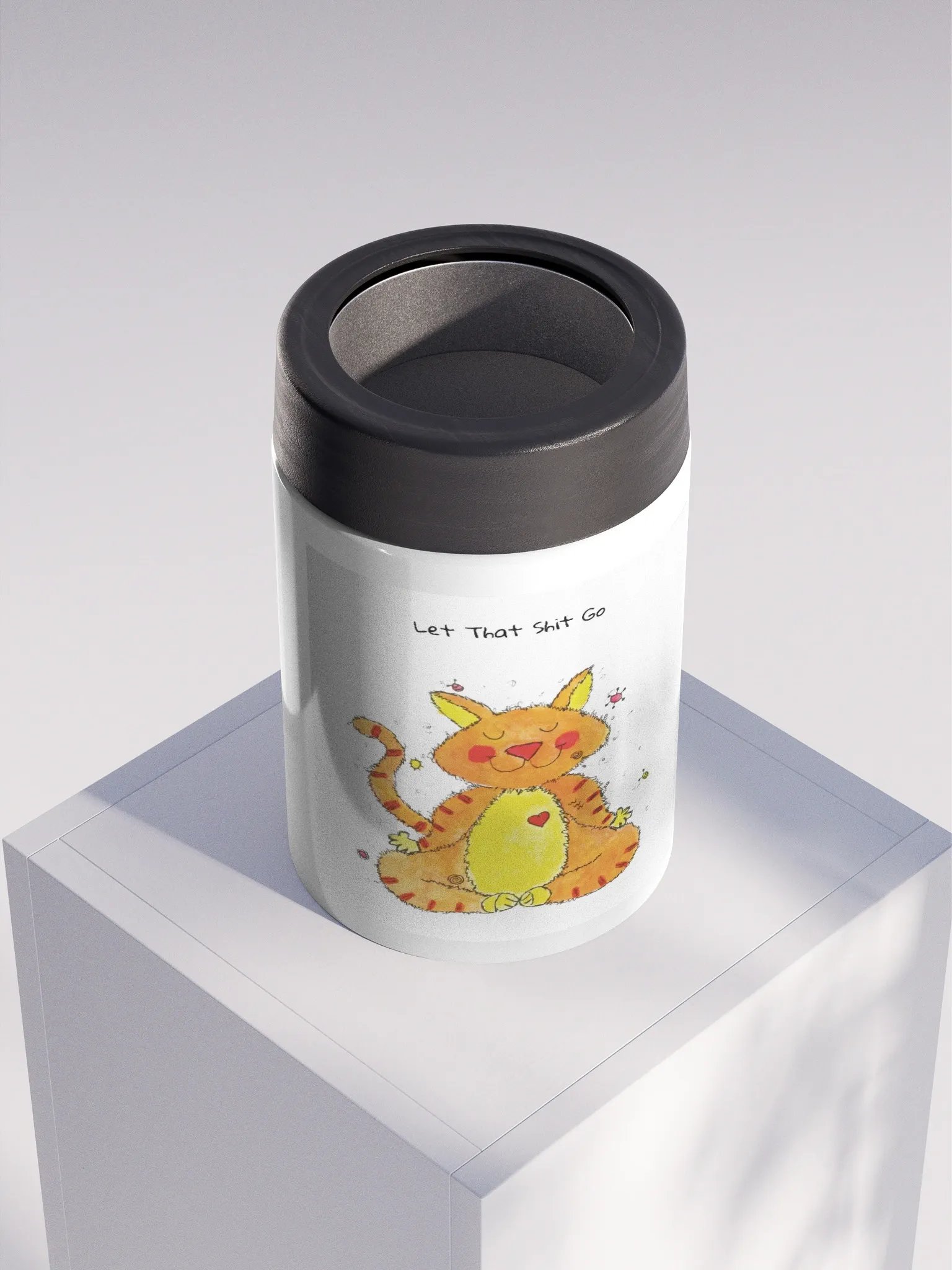 Ging Ging Meditating Cat Koozie product image (3)
