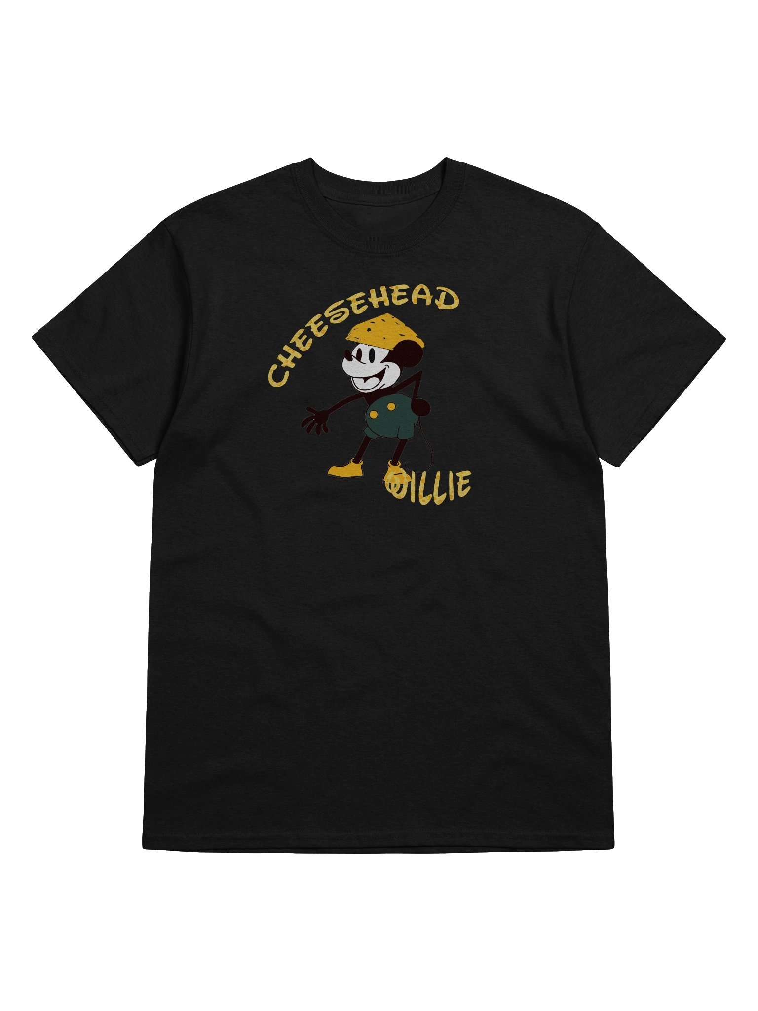 Cheesehead Willie Cartoon T-Shirt Dark Colors product image (18)