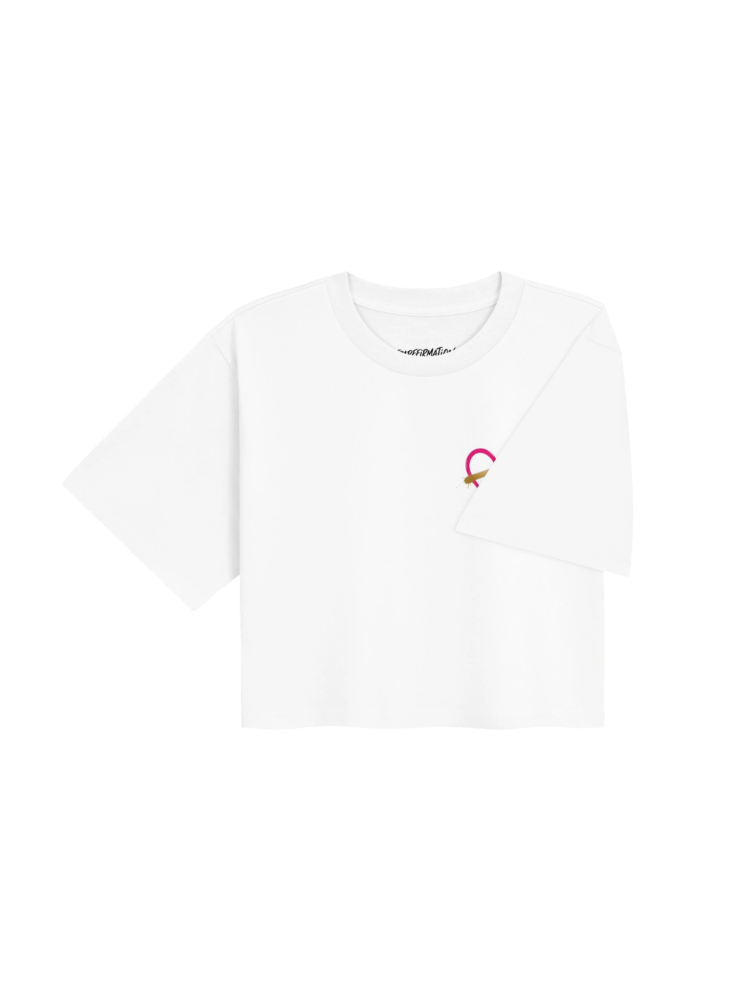 Trapffirmations Signature Crop Tee | White product image (4)