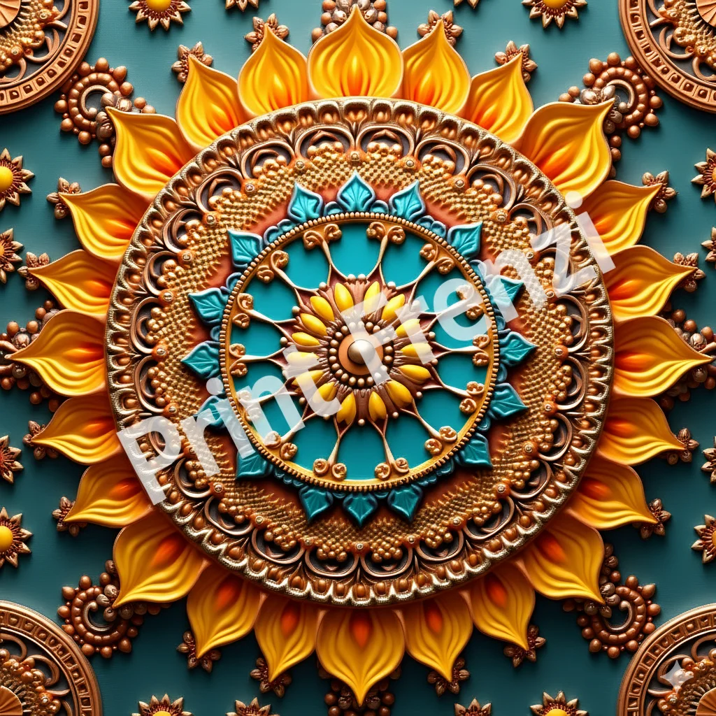 116 Diwali Mandala Clipart Bundle | High Resolution PNG Rangoli, Lotus, Paisley and Diya Designs product image (8)
