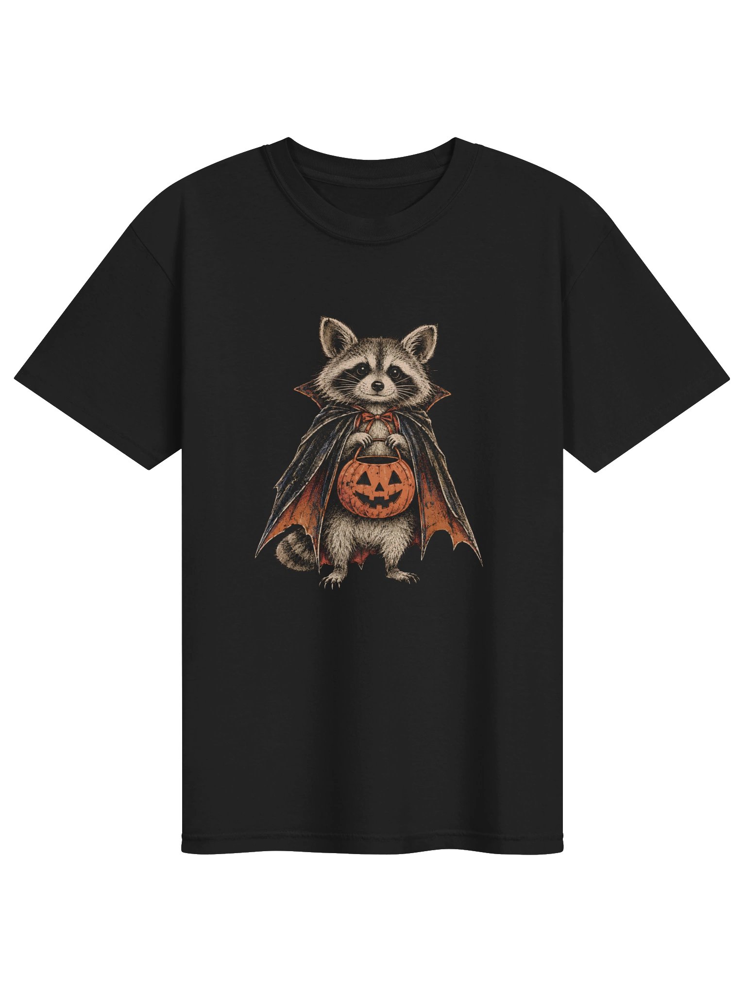 Halloween Raccoon T-Shirt, Cute Pumpkin Raccoon Tee, Vintage Spooky Animal Shirt, Funny Fall Halloween Shirt, Raccoon Lover Gift product image (7)