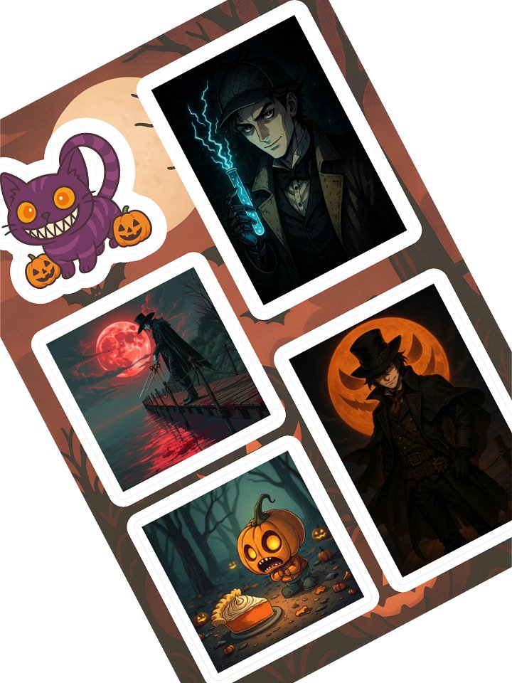 Mysterious Halloween Kiss Cut Sticker Sheet product image (1)