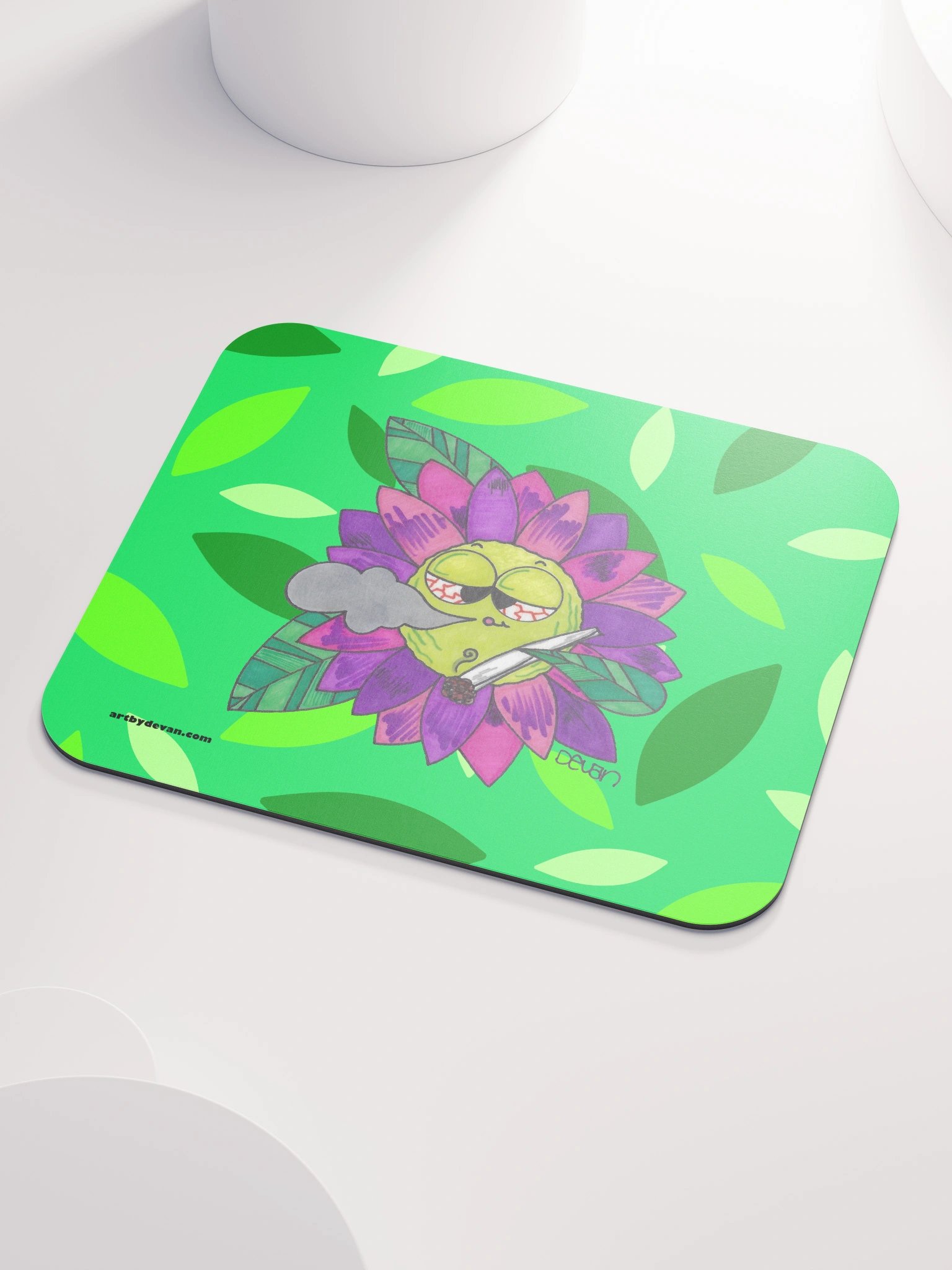 Magenta Stoner Flower Mousepad product image (3)