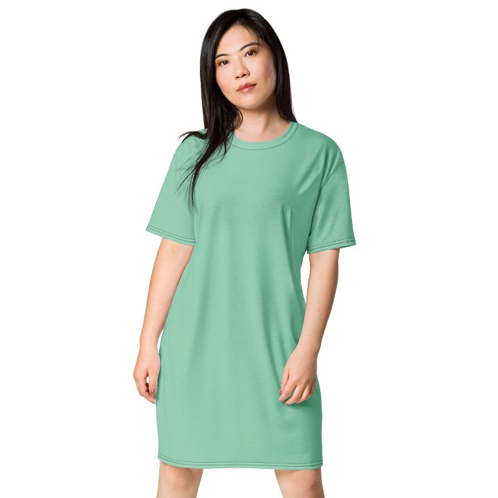 Oversized T-Shirt Dress - Bright Vista Blue, Sizes 2XS-6XL product image (1)