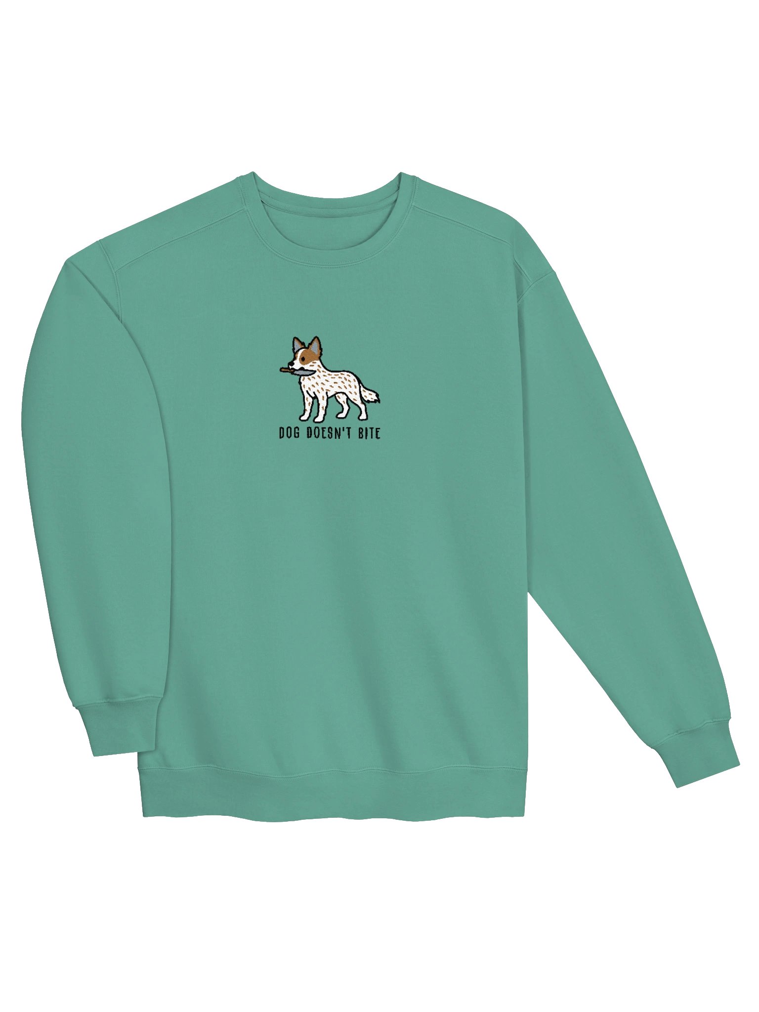 Dog Doesn't Bite Funny Chibi-Style Embroidered Premium Sweatshirt for Australian Cattle Dog(Red Heeler) Owners product image (27)