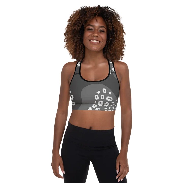 Flowing Grey Camo Sports Bra product image (1)