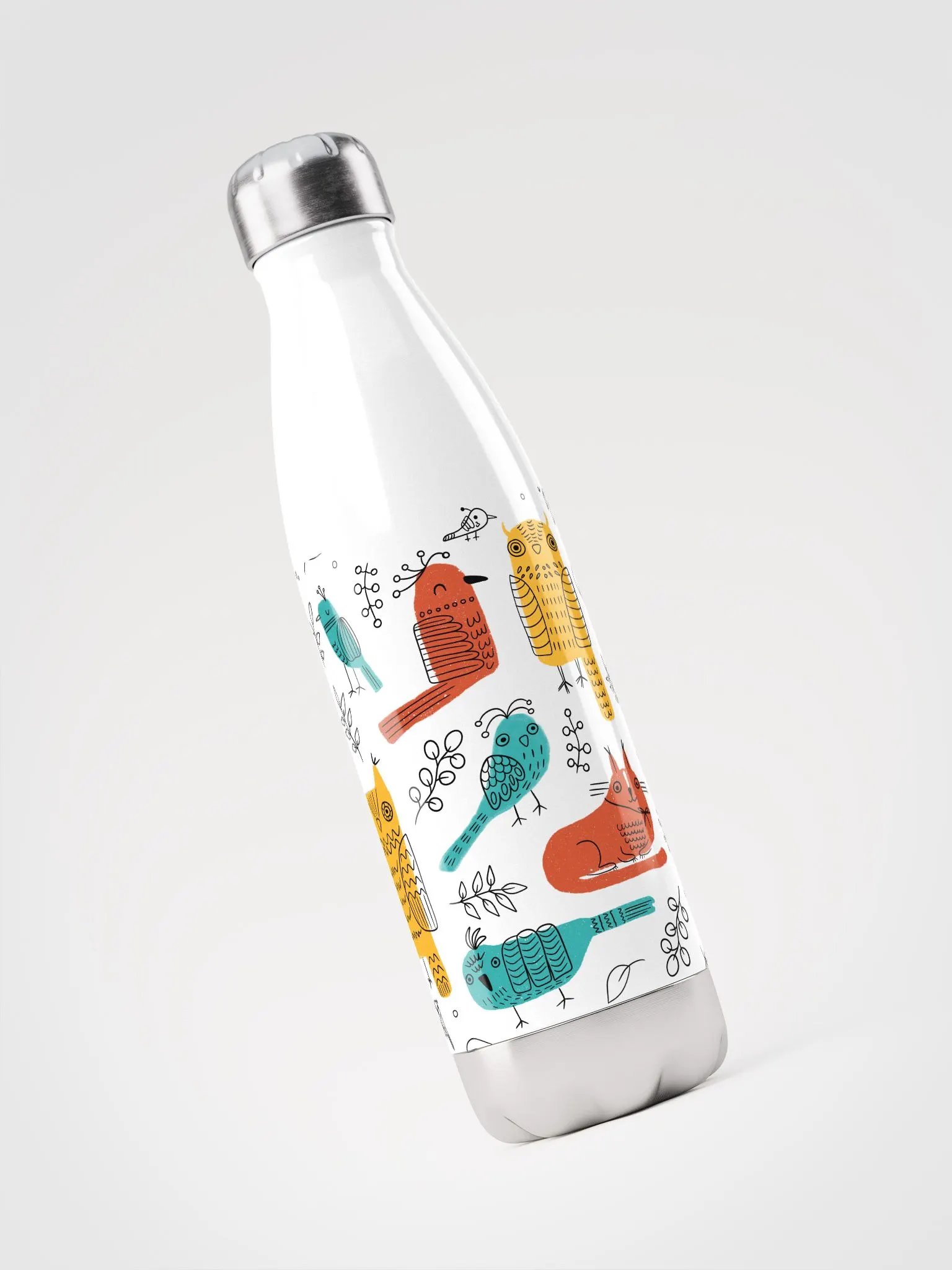 Owls Hand-drawn Pattern Insulated Water Bottle product image (3)