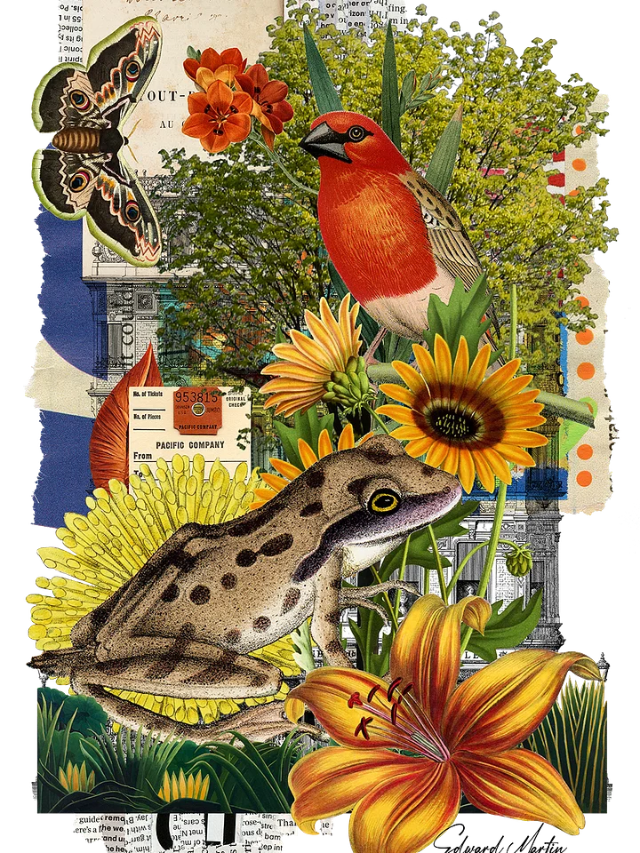 'Nature Collage No. 879' by Edward Martin-Vibrant Matte Poster Print product image (1)