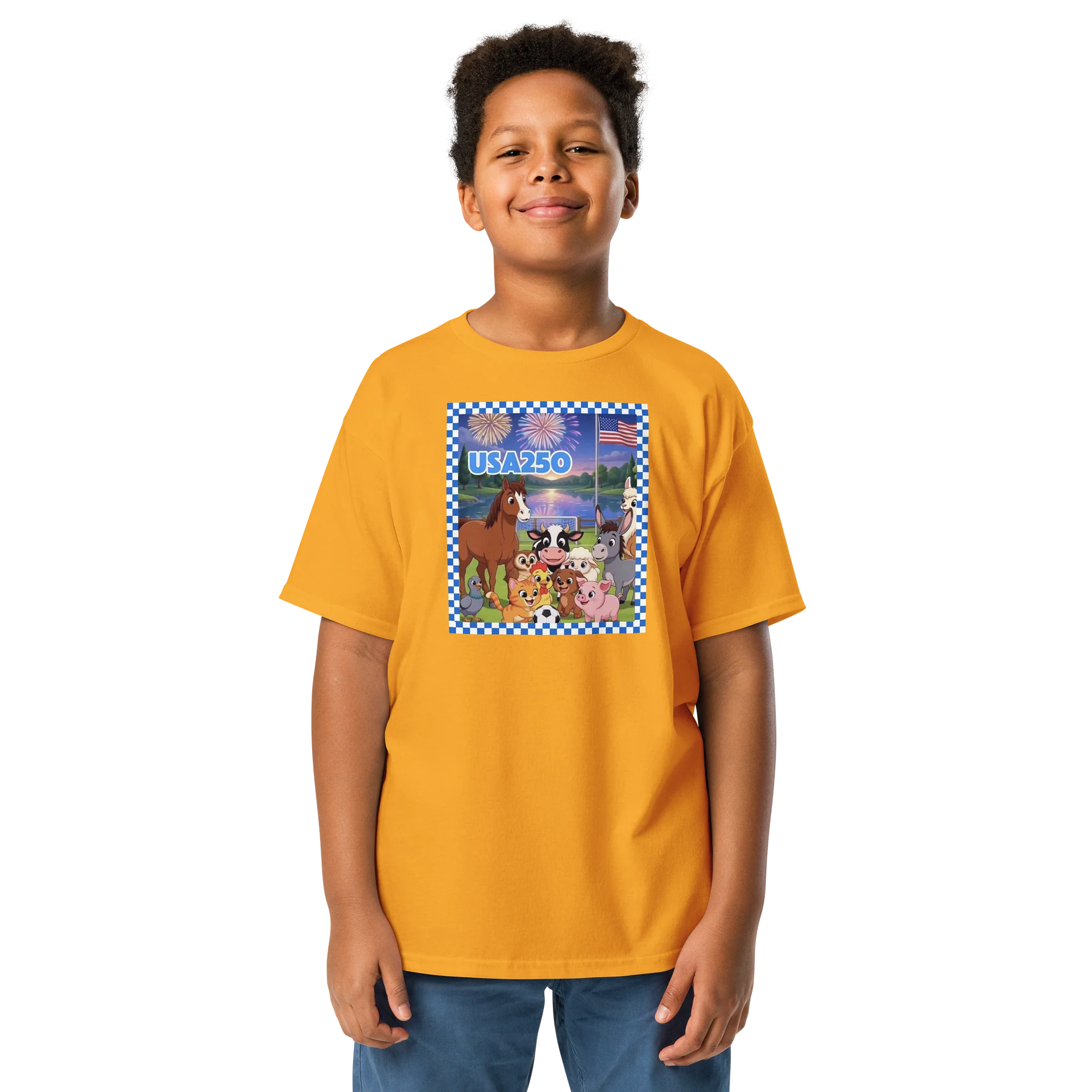 Cute Farm Animal USA250 Youth Tee product image (1)