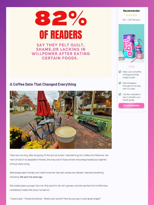 SlimStory Elite – Advertorial Weight Loss Template product image (5)