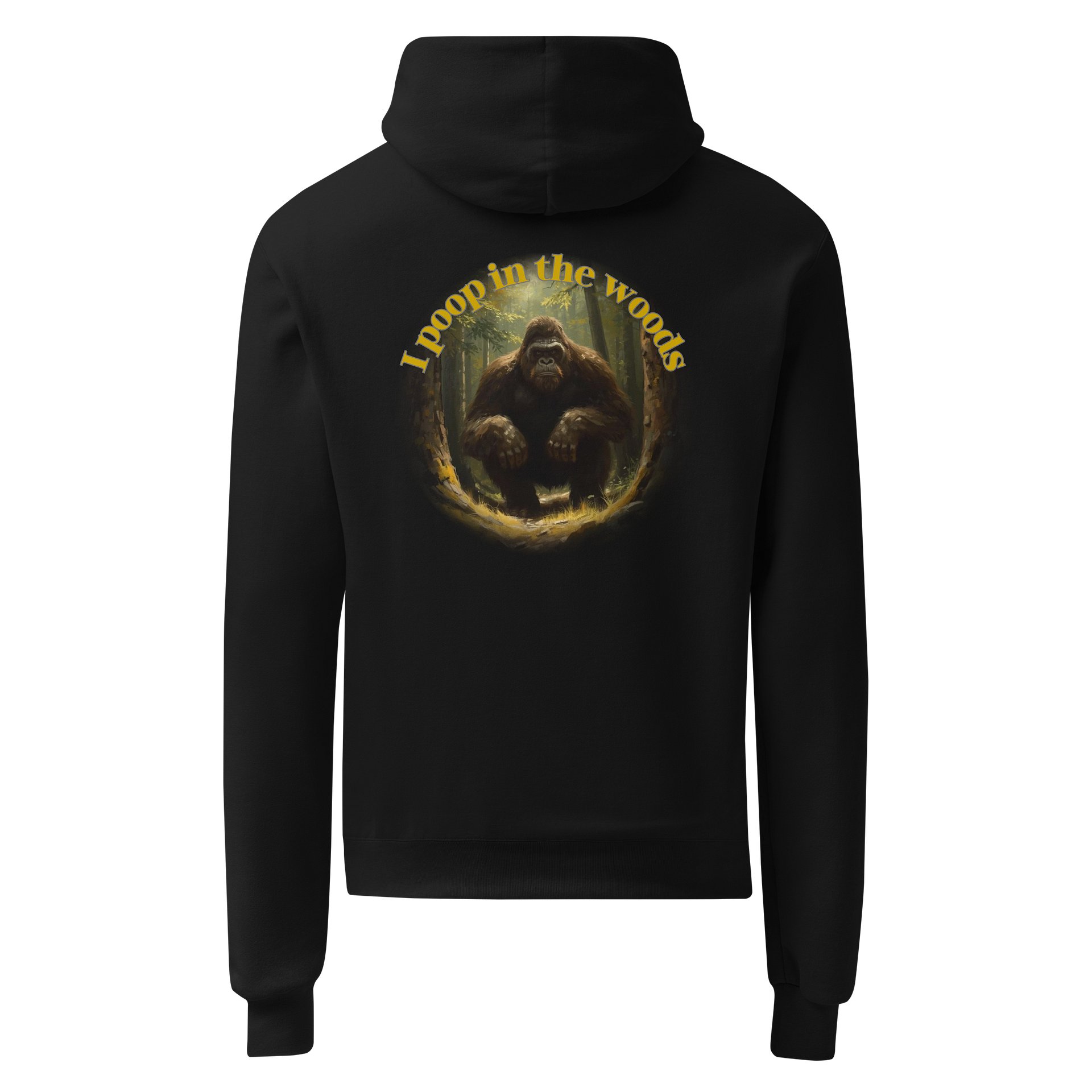 I poop in the woods Printed Champion Hoodie product image (3)