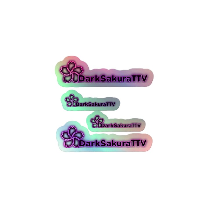 DarkSakuraTTV Neon Logo Holographic Sticker product image (1)