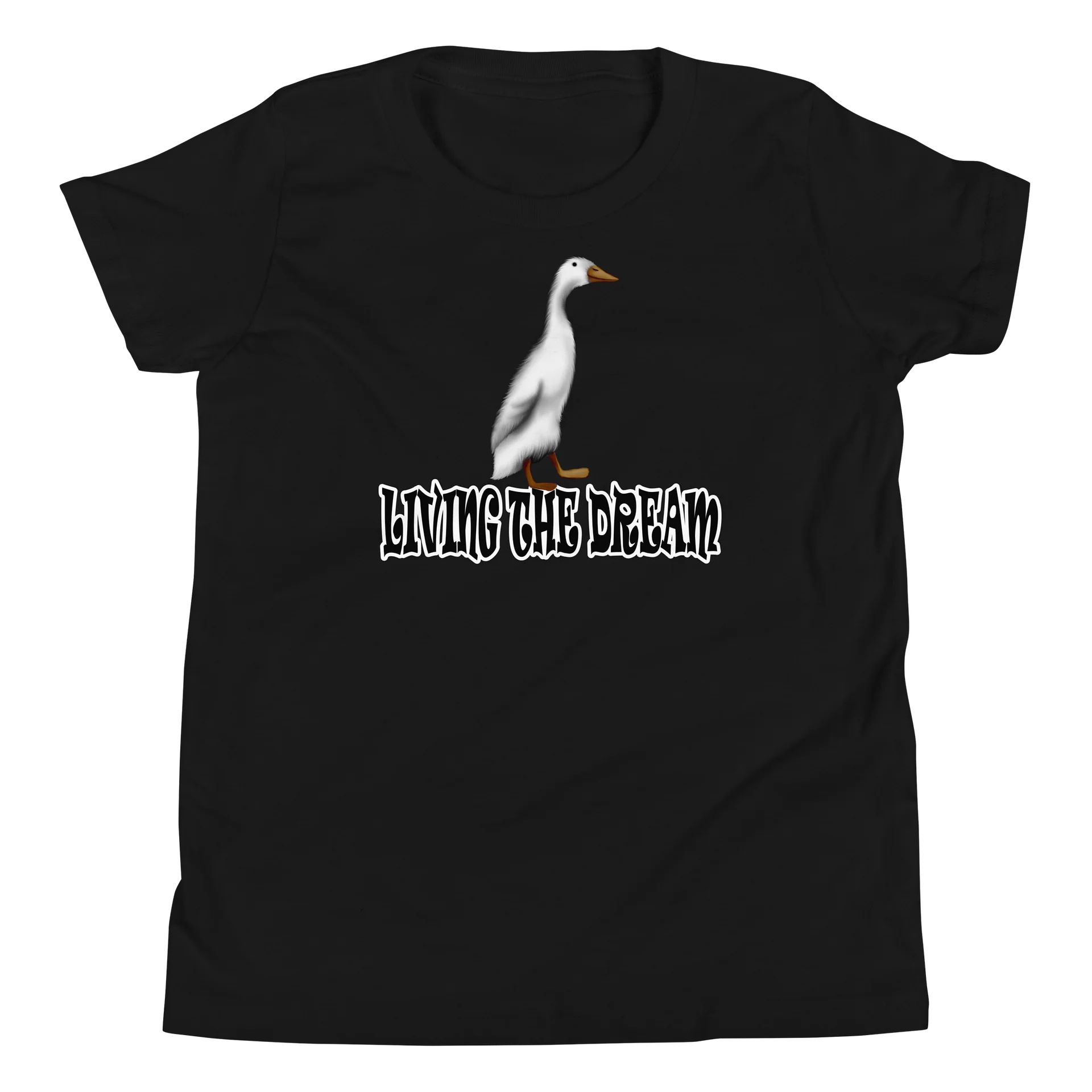Duck "LIVING THE DREAM" T-Shirt. Youth Short Sleeve T-Shirt - Bella+Canvas product image (1)