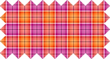 Bright Orange and Pink Plaid (CO19)