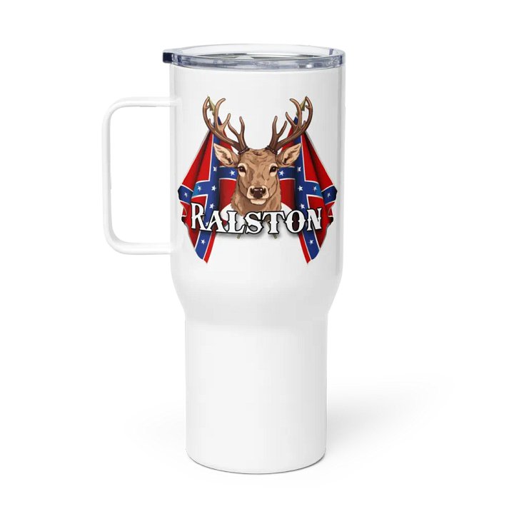 "Ralston" Rebel Redneck Deer - Travel Mug w/ Handle product image (1)