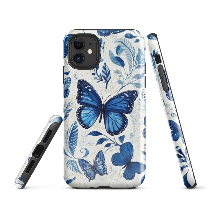 Blue Butterfly Garden iPhone Tough Case product image (1)