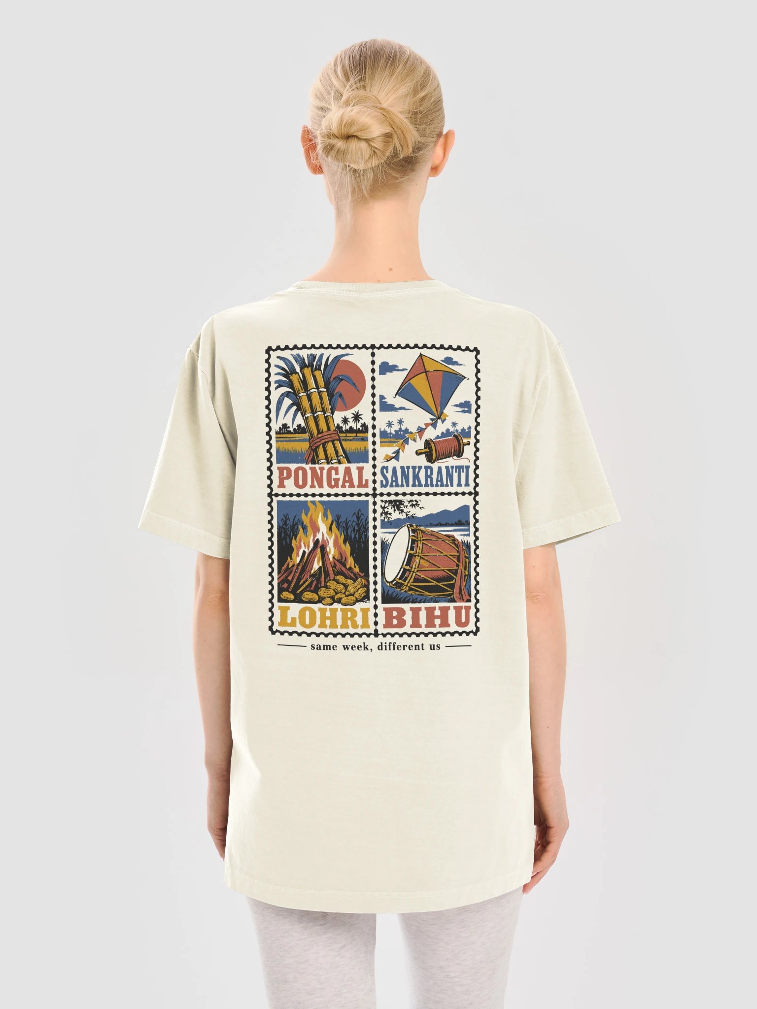 Pongal · Sankranti · Lohri · Bihu (Heavyweight Tee, Front and Back) product image (10)