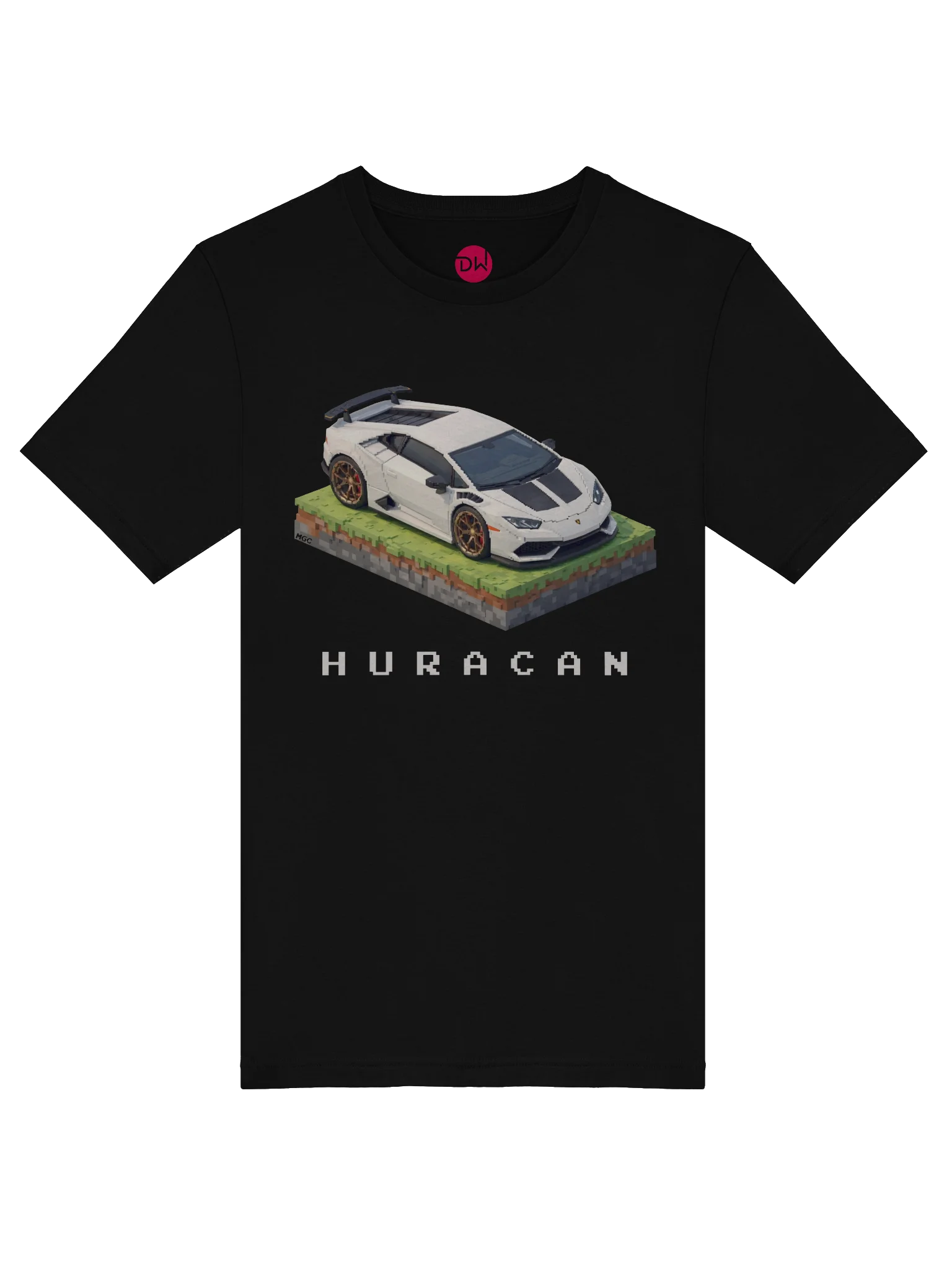 White Lamborghini Huracan Shirt (Pixel, Retro, Minecraft) product image (45)