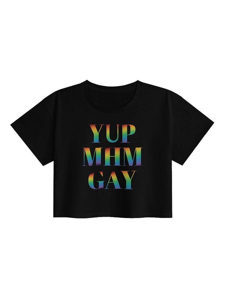YUP MHM GAY Rainbow Serif Crop Top product image (2)