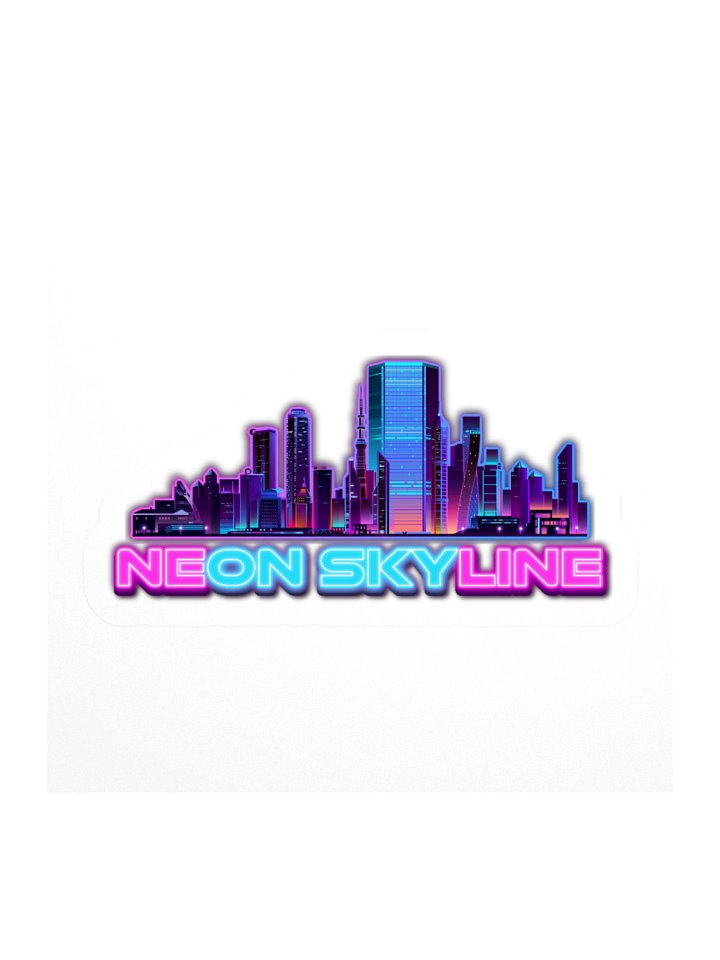 Neon Skyline — City Logo Sticker product image (1)