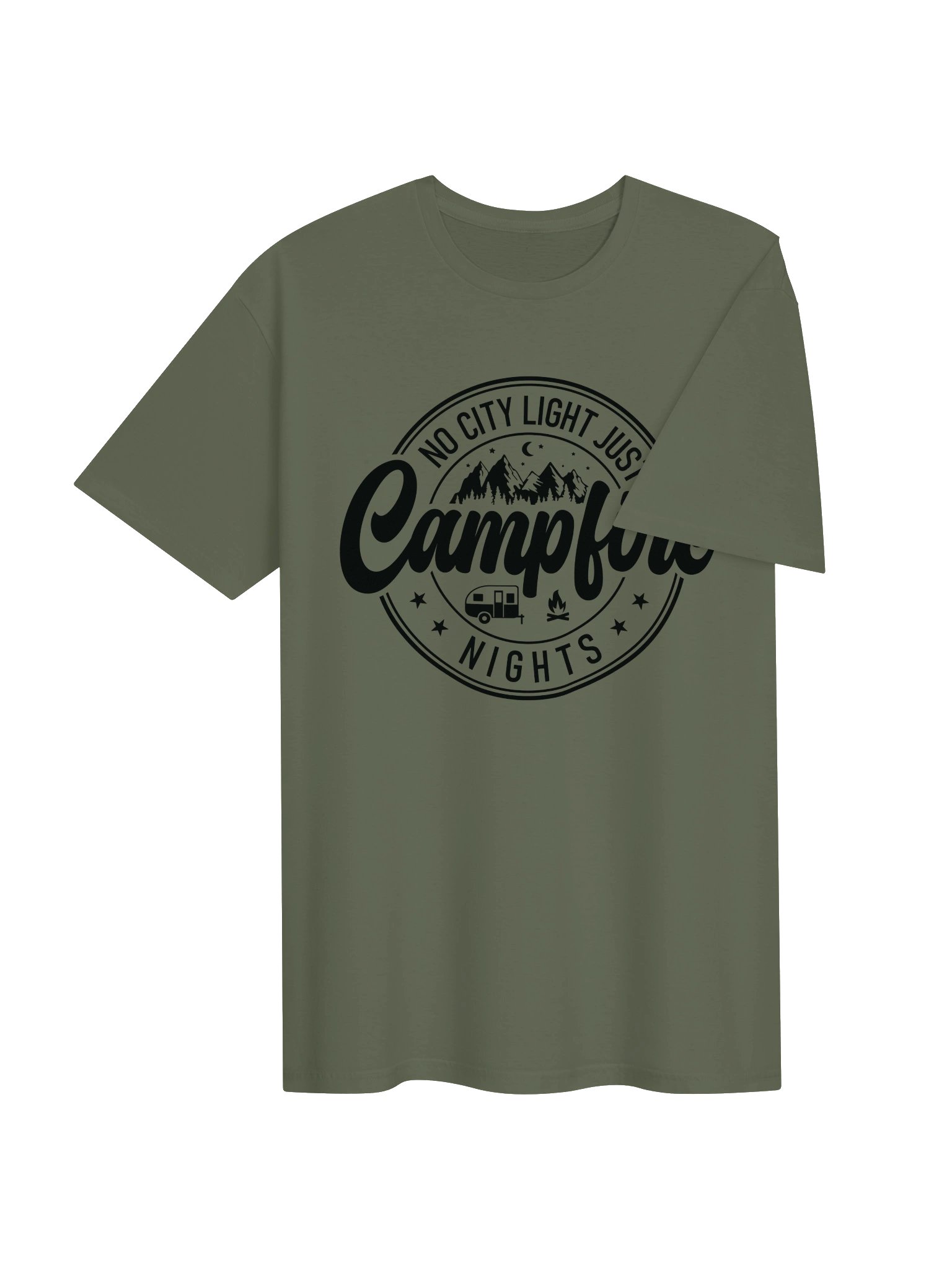 No City Light, Just Campfire Nights T-Shirt | Camping Tee product image (4)