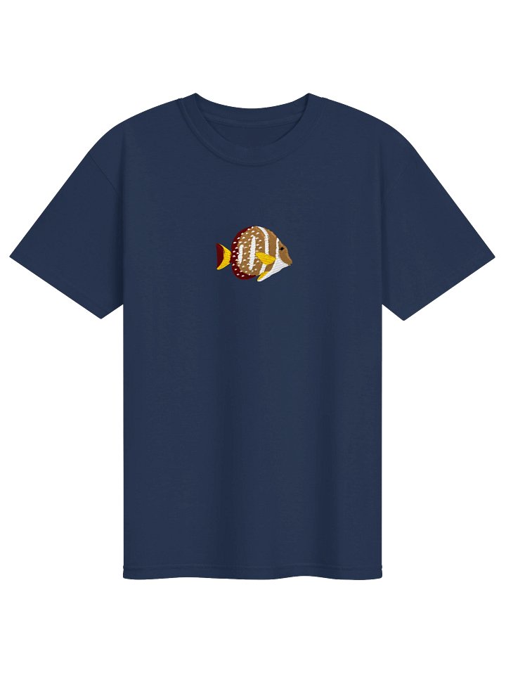 Mustard Butterflyfish Embroidered Shirt | Reef Aquarium Fish Embroidery Tee | Saltwater Marine Fish Apparel product image (9)