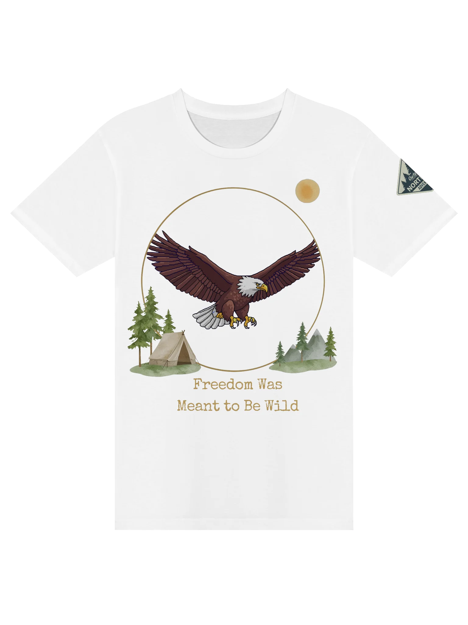 Freedom Was Meant to Be Wild – Patriotic Eagle T-Shirt product image (26)