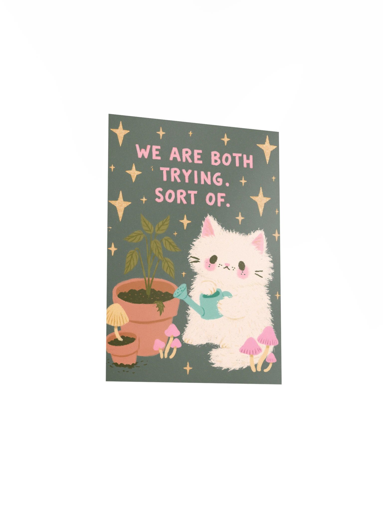 We Are Both Trying Cat Poster product image (19)