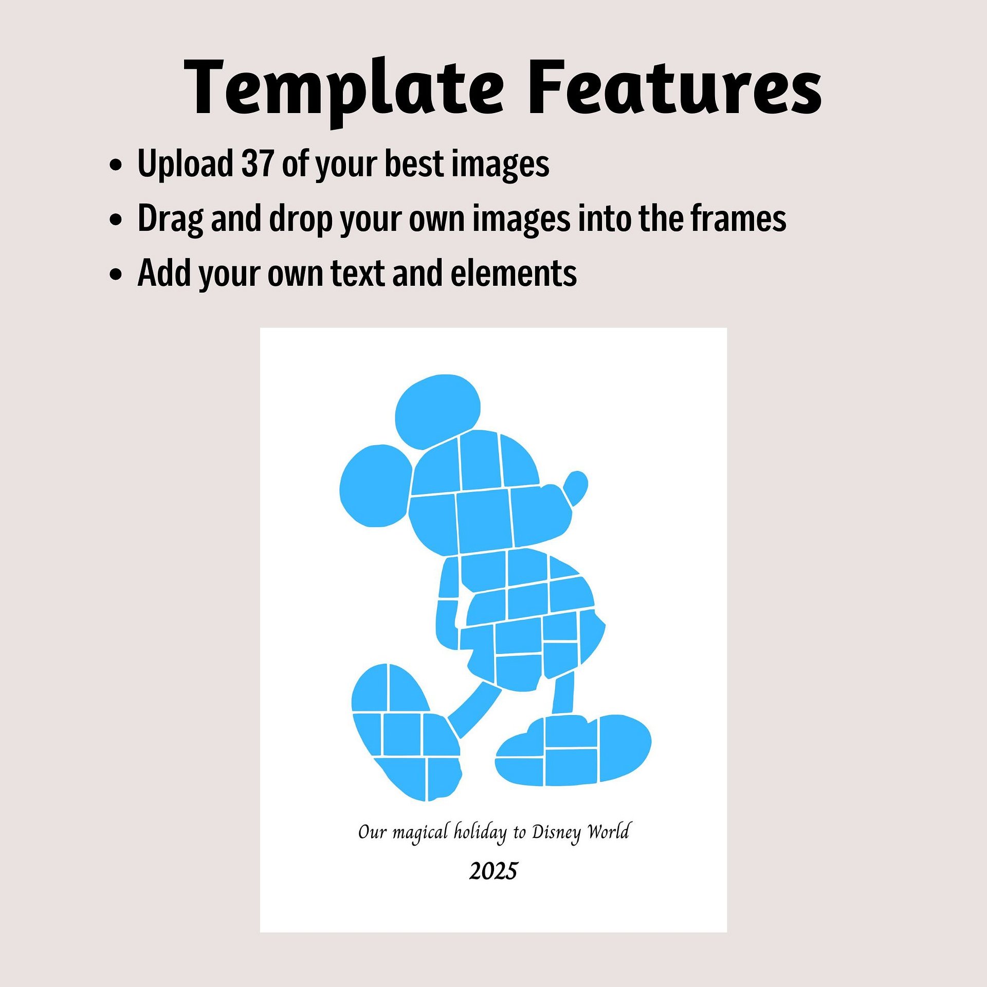 Mouse Silhouette Photo Collage Canva Template product image (5)