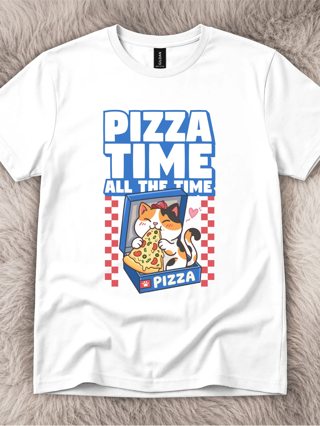 Pizza Time All The Time Calico Cat Shirt product image (1)