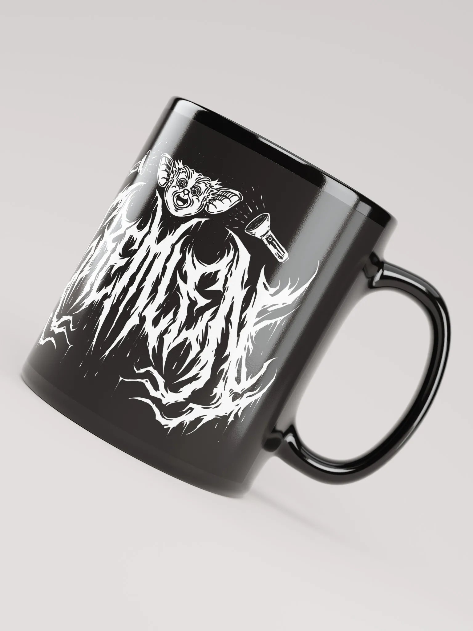 Black Glossy Mug - White Logo product image (7)