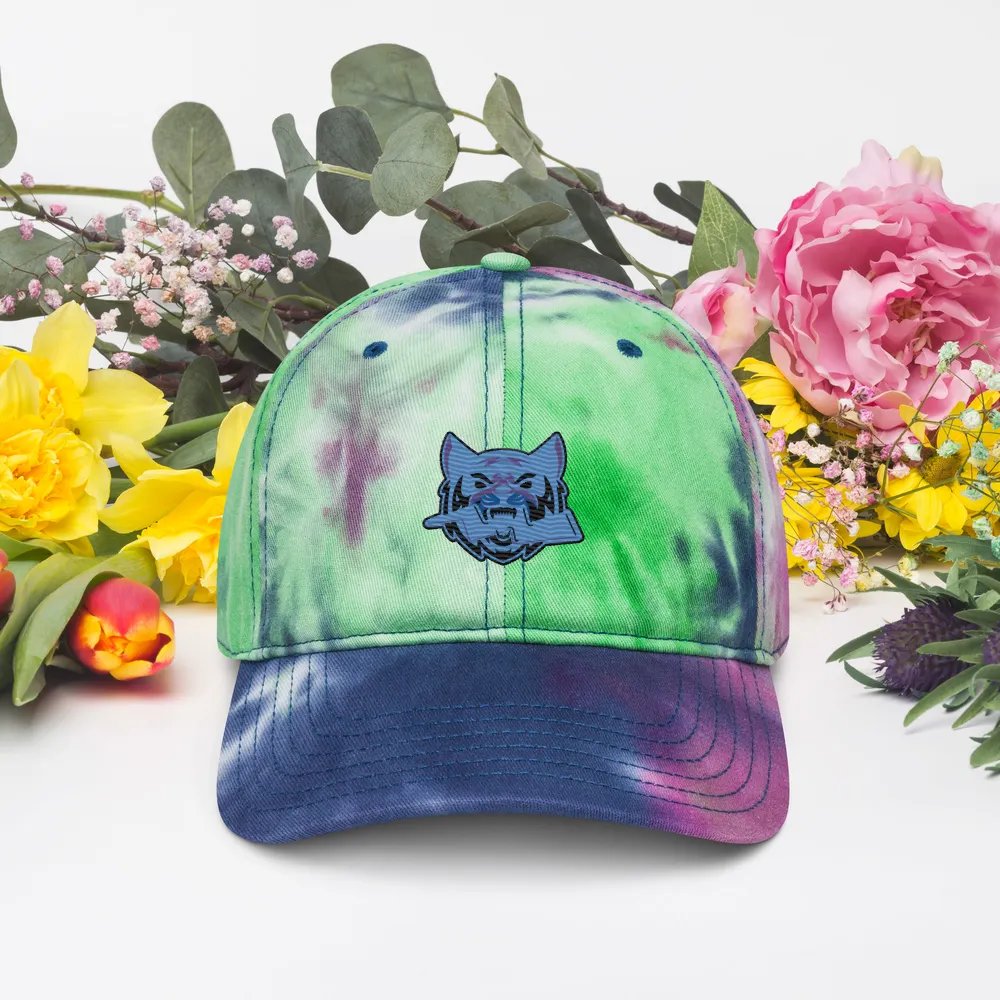 Neon Blue Thunder Graphic Tie-Dye Hat product image (4)