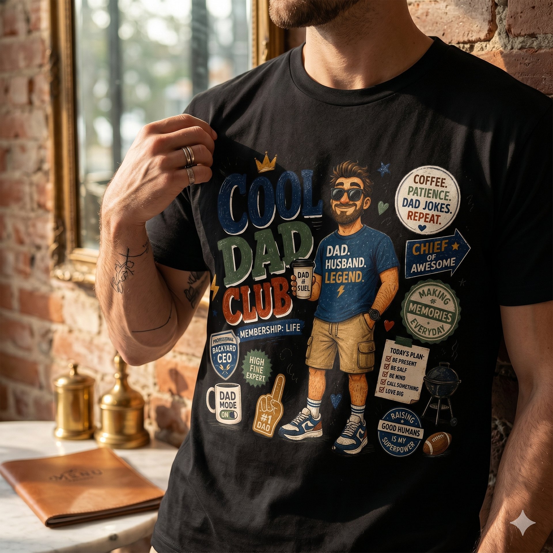 Cool Dad Club Vintage Graphic T-Shirt — Funny Father's Day Gift product image (5)