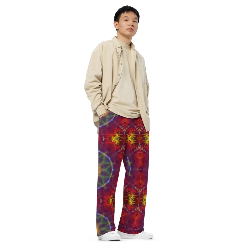 Orange and Purple Kaleidoscope Wideleg Pants product image (8)