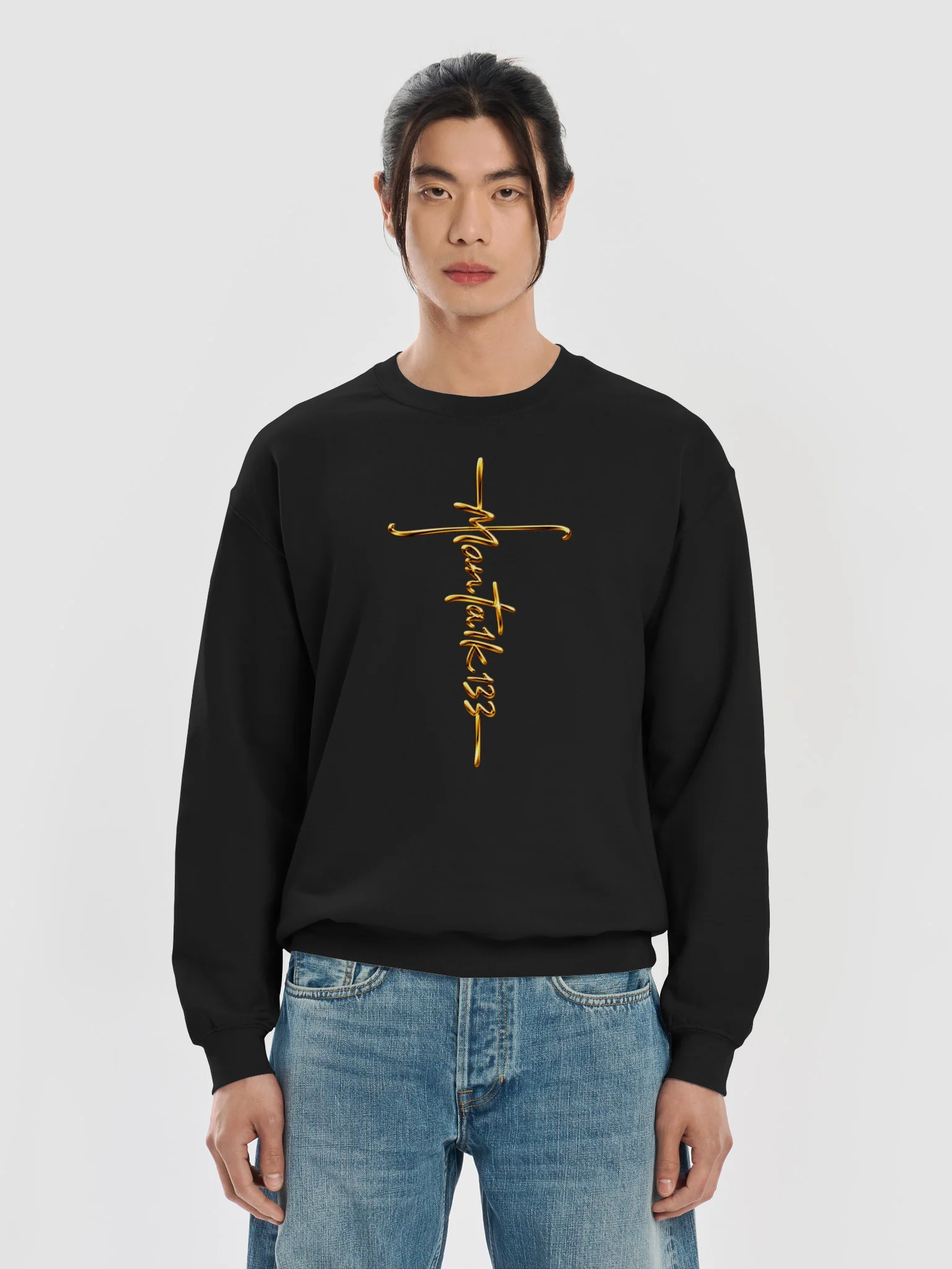 Man Ta1k 133 Signature Cross Sweatshirt — Faith. Brotherhood. Purpose. product image (53)