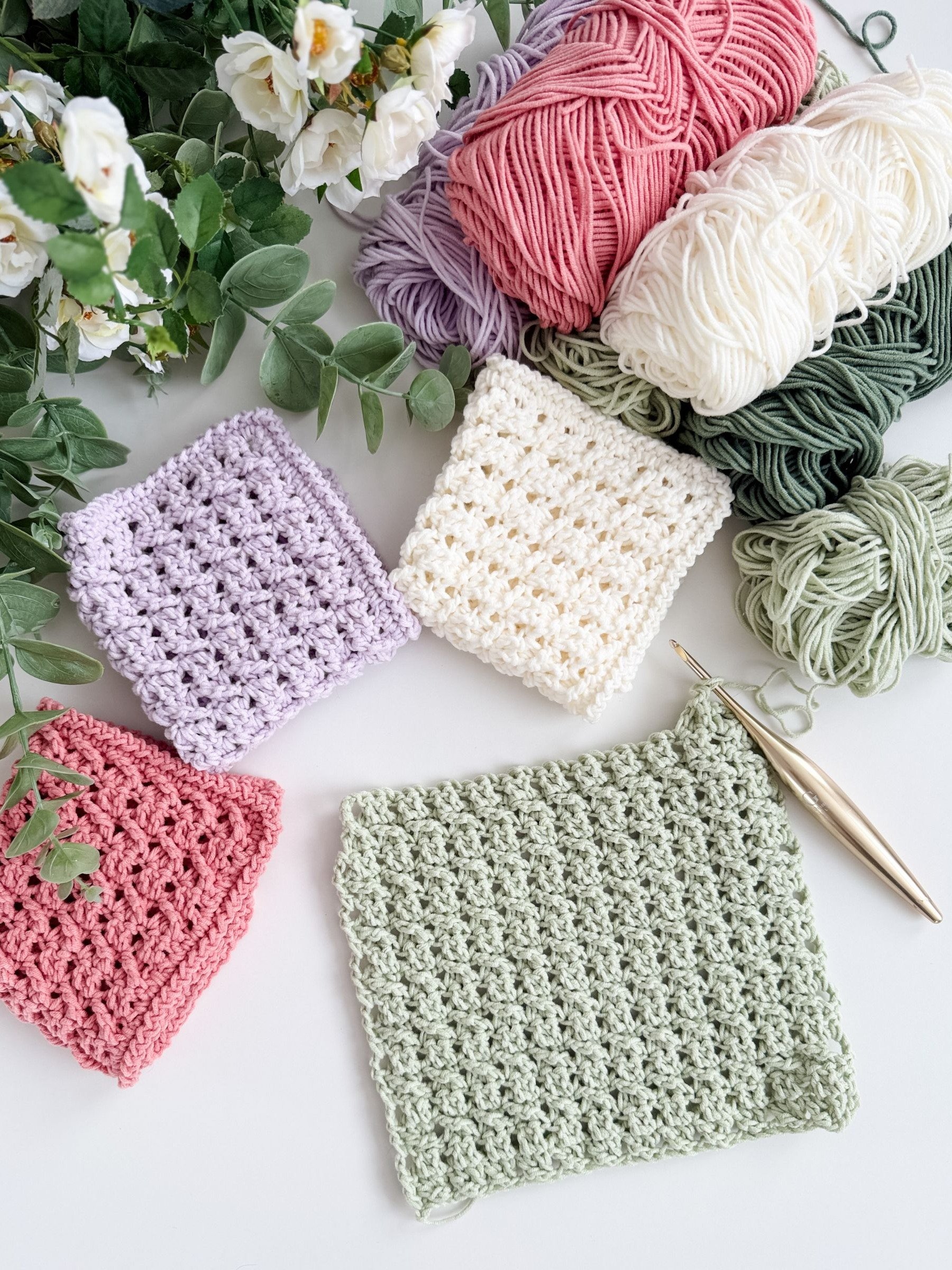 Honey Weave Dishcloth Crochet Pattern product image (5)