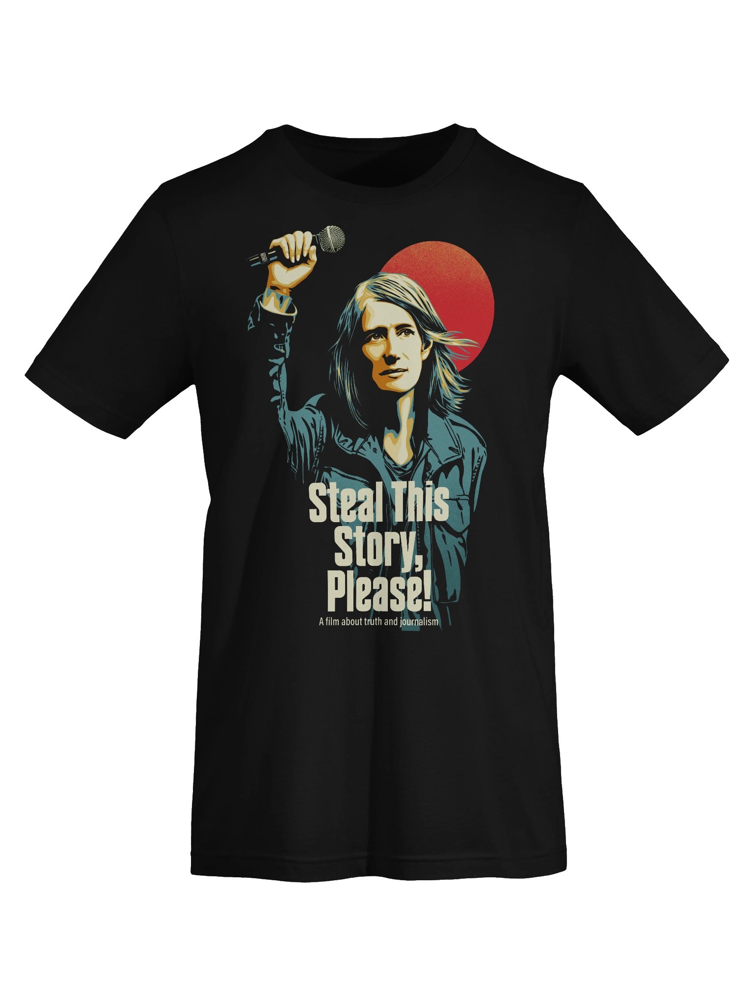 Steal This Story Please - Crew Neck Tee with Artwork of front and Quote on Back product image (7)