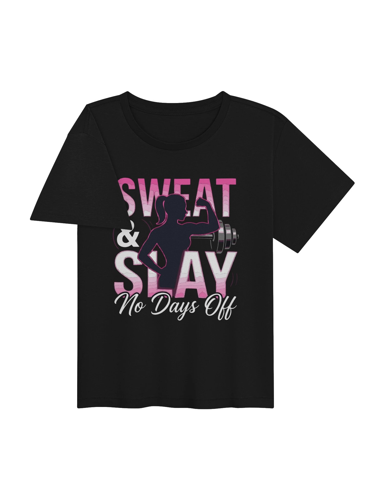 Sweat Stay Women's High-Waisted Gym Tee – Workout Top for Bodybuilders product image (7)
