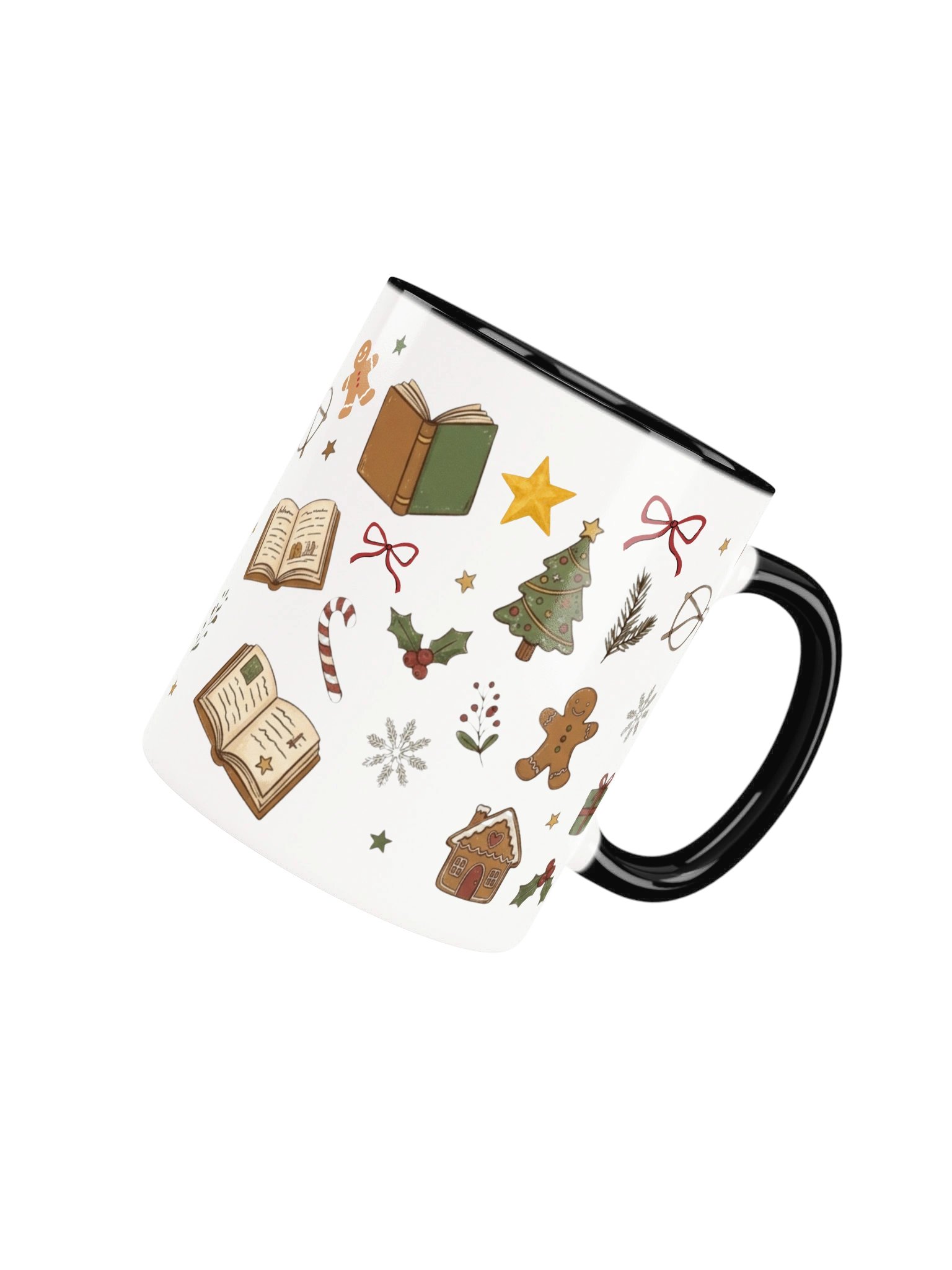 Festive Bookish Christmas Pattern Mug product image (4)